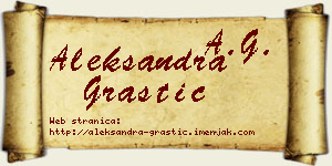 Aleksandra Grastić vizit kartica